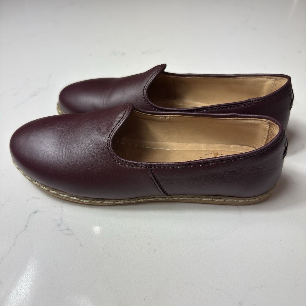 Charix Slip On Loafers Women EU 38 / 8M Shoes Cognac Leather Venetian Comfort